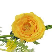 daiktų Dirbtinių gėlių dekoratyvinė kabykla pavasario vasara geltona balta 150cm