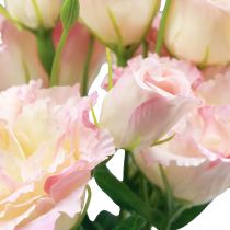 daiktų Dirbtinės gėlės Eustoma Lisianthus rožinė kreminė 52cm 5 vnt