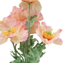daiktų Dirbtinės gėlės Dirbtinės aguonos gėlių dekoras 35cm ryšelis 3vnt