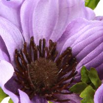 daiktų Dirbtinių gėlių puokštė Anemone Windflower Blue Purple L28cm