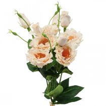 Dirbtinės gėlės lisianthus kremas 51cm gėlių dekoracija 5vnt