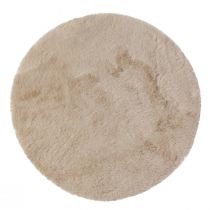 daiktų Dirbtinio kailio dekoratyvinio kailio apvalaus stalo bėgimo kailinis kilimas smėlio spalvos Ø38cm