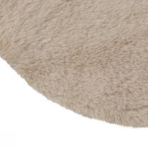 daiktų Dirbtinio kailio dekoratyvinio kailio apvalaus stalo bėgimo kailinis kilimas smėlio spalvos Ø38cm
