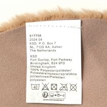 daiktų Dirbtinio kailio dekoratyvinis kailis apvalus stalo bėgikas kailinis kilimas rudas Ø38cm