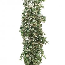 Dirbtinė buksmedžio girlianda žaliai balta skalbta L148cm