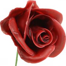 Dirbtinės rožės Bordo vaškas Rožės Deco Roses Vaškas Ø6cm 18vnt