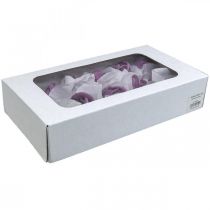 daiktų Dirbtinės rožės violetinis vaškas rožės dekoratyvinės rožės vaškas Ø6cm 18 vnt