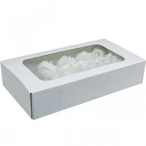 daiktų Dirbtinės rožės baltos vaško rožės dekoratyvinės rožės vaškas Ø6cm 18 vnt