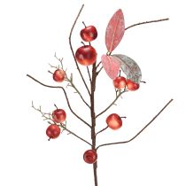daiktų Dirbtinė obels šakelė, raudona, rudens dekoracija, kalėdinė šakelė, 70 cm