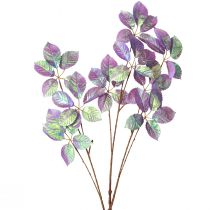 daiktų Dirbtinės šakos lapų apdaila violetinė metalinė L103cm 2vnt
