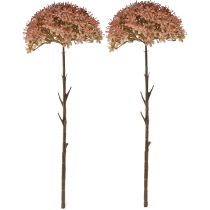 daiktų Dirbtinė rudens dekoracija gėlės šakelė ruda raudona 45 cm 2 vnt.