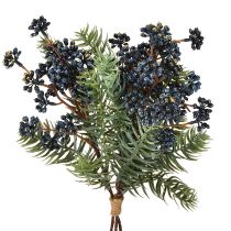 daiktų Dirbtinės kadagio šakos su uogomis, spygliuotos šakelės, 45 cm, 3 vnt.
