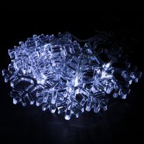 daiktų LED langų puošmena Kalėdinė šaltai balta baterijai 25×90cm