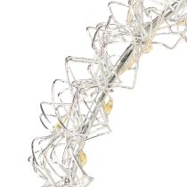 daiktų Pakabinamas LED dekoratyvinis metalinis šviestuvas širdies formos, šiltai balta spalva, 30 cm