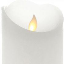 LED žvakių vaško stulpo žvakė šiltai balta Ø7,5cm H12,5cm