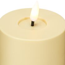daiktų LED žvakė su laikmačiu Green Beige Outdoor Ø7,5cm H18cm