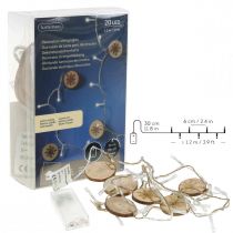 daiktų LED fėjų lemputės viduje Kalėdinės lemputės mediniai diskai L120cm