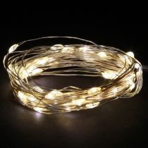 daiktų LED girliandos, 40 šiltos baltos šviesos mikro LED lemputės, laikmatis, baterijos, 6 vnt.