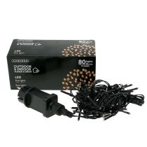 daiktų LED ryžių šviesos grandinėlė 80 LED girlianda lauke šiltai balta 6m