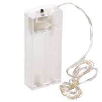 daiktų Baterijomis maitinamos lempučių girliandos, skirtos naudoti patalpose, šiltai balta, 10 LED, 1 m ilgio, 6 vnt.