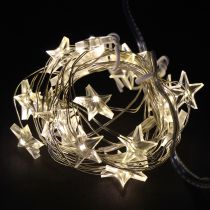 daiktų LED žvaigždutės, 20 mikro LED šiltos baltos spalvos su laikmačiu, 6 vnt.