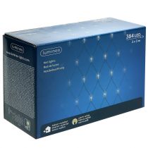 daiktų LED šviesos tinklas 384 šiltai baltas 3m x 3m, skirtas naudoti lauke