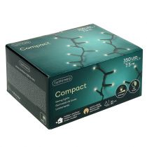 daiktų LED ryžių šviesos grandinėlė 350 žalia, šilta balta lauke 7,5m