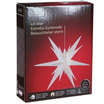 daiktų LED žvaigždė 3D balta laikmačio baterija išorėje Ø30cm H74cm