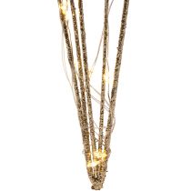 daiktų Dekoratyvinė LED žvaigždė, pagaminta iš vielos, pakabinama dekoracija patalpoms, 40 LED, šiltai balta, 42 cm