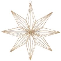 daiktų Dekoratyvinė LED žvaigždė, pagaminta iš vielos, skirta pakabinti, naudoti viduje, maitinama baterijomis, 51 cm