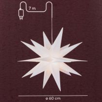 daiktų LED žvaigždė Kalėdų žvaigždė šiltai balta laikmatis lauko 60 cm