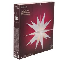 daiktų LED žvaigždė Kalėdų žvaigždė šiltai balta laikmatis lauko 60 cm