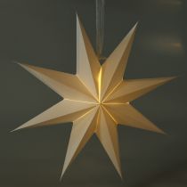 daiktų Pakabinama LED žvaigždė su laikmačiu, šiltai balta, lauko, 38 cm