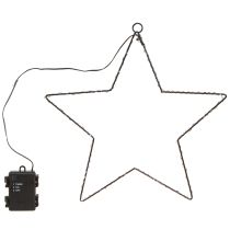 daiktų Pakabinama metalinė LED žvaigždė, 110L, šiltai balta, Ø35cm