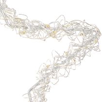 daiktų Pakabinama LED žvaigždė, sidabro spalvos, metalinė, 70 šiltai baltos spalvos LED, Ø25 cm