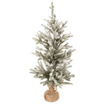 daiktų Dirbtinė Kalėdų eglutė su sniegu džiuto maišelyje, 40 LED, skirta naudoti viduje, 85 cm
