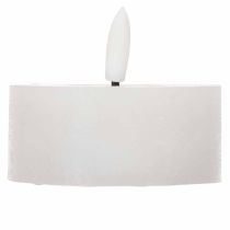 daiktų LED XL arbatinės žvakės, baltos, tikro vaško, su laikmačiu, šiltai balta spalva, 6 cm, 2 vnt.
