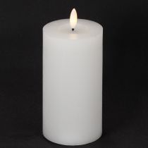 daiktų LED koloninė žvakė, mirksinti, su laikmačiu, Ø7cm, 16cm