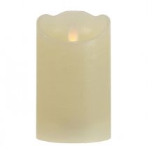 LED žvakių vaško stulpo žvakė šiltai balta Ø7,5cm H12,5cm