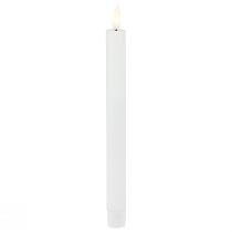 daiktų LED žvakės su laikmačiu lazdelės žvakės tikro vaško baltos 25cm 2 vnt