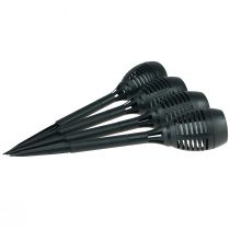 daiktų LED saulės fakelai sodo liepsnos efekto balkonas H38cm 4 vnt