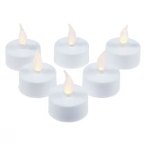 LED arbatos žvakės arbatos žvakės su nuotolinio valdymo pulteliu Ø3,5cm 6vnt