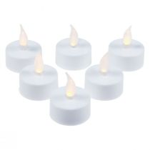 daiktų LED arbatos žvakės arbatos žvakės su nuotolinio valdymo pulteliu Ø3,5cm 6 vnt