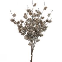 daiktų Maumedžio šaka dirbtinės dekoratyvinės šakos kūgiai balti 52cm 3 vnt