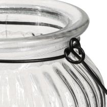 daiktų Žibinto stiklo žibintas pakabinimo rankenai H18cm 2vnt