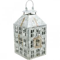 daiktų Vintažinis dekoratyvinis žibintuvėlis metalinis šviesos namas Shabby Chic H35cm