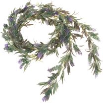 daiktų Levandų žiedų girlianda Dirbtinė violetinė žalia 180cm 2vnt