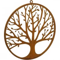 Sienų dekoravimo gyvybės medis patina dekoravimo žiedas metalinis žiedas Ø38cm