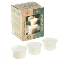 daiktų Light.one popierinės arbatos žvakutės natūralios be plastiko veganiškos 12 vnt
