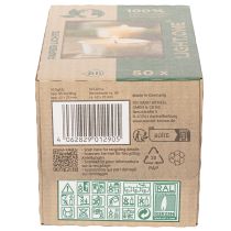 daiktų Arbatinė žvakutė popieriniame įmautėlyje šventinėms progoms ir nuotaikoms Light One 4 cm 50 vnt.